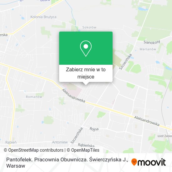 Mapa Pantofelek. Pracownia Obuwnicza. Świerczyńska J.