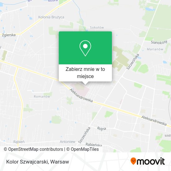 Mapa Kolor Szwajcarski