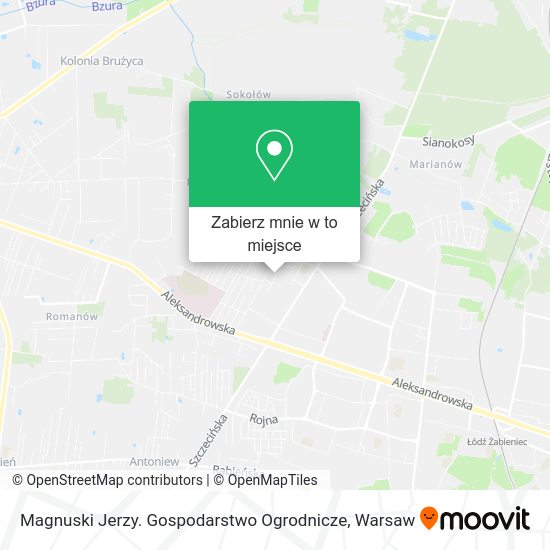 Mapa Magnuski Jerzy. Gospodarstwo Ogrodnicze