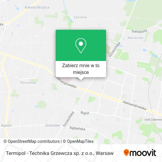 Mapa Termipol - Technika Grzewcza sp. z o.o.