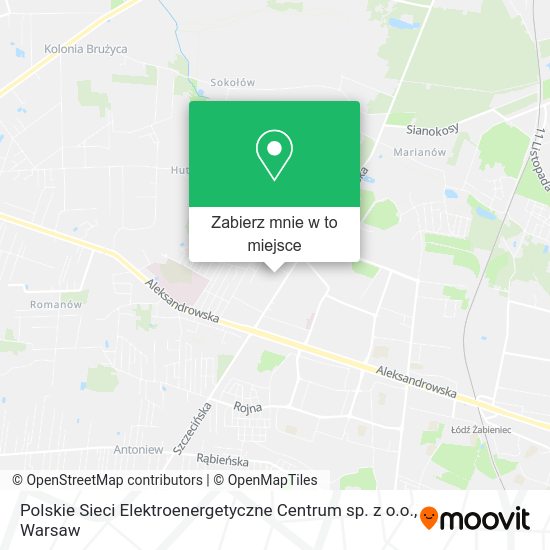 Mapa Polskie Sieci Elektroenergetyczne Centrum sp. z o.o.