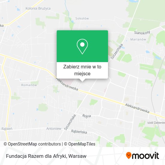 Mapa Fundacja Razem dla Afryki