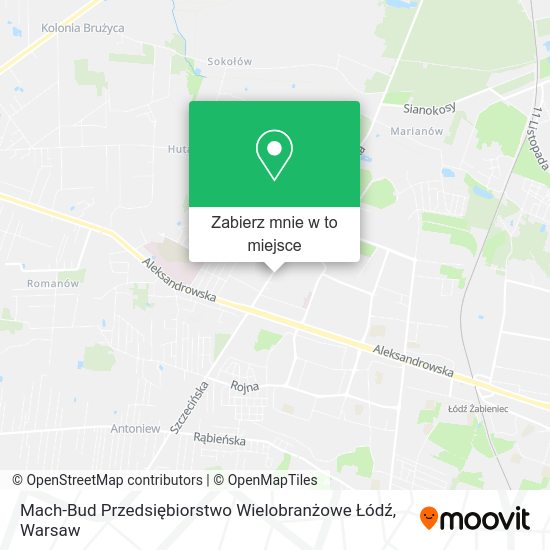 Mapa Mach-Bud Przedsiębiorstwo Wielobranżowe Łódź