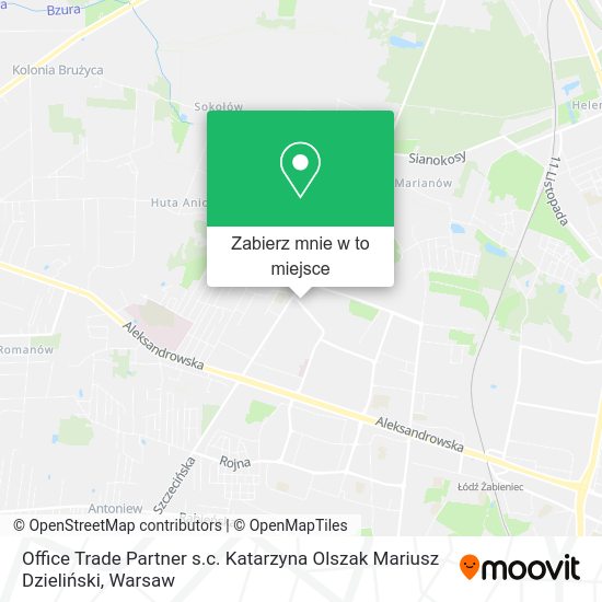 Mapa Office Trade Partner s.c. Katarzyna Olszak Mariusz Dzieliński