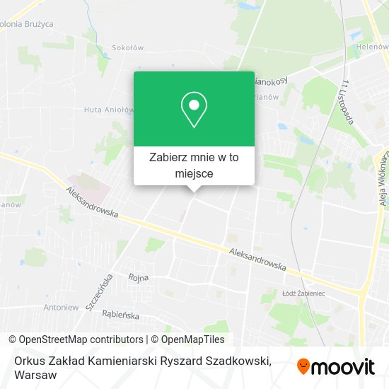 Mapa Orkus Zakład Kamieniarski Ryszard Szadkowski