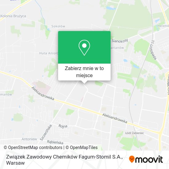 Mapa Związek Zawodowy Chemików Fagum-Stomil S.A.