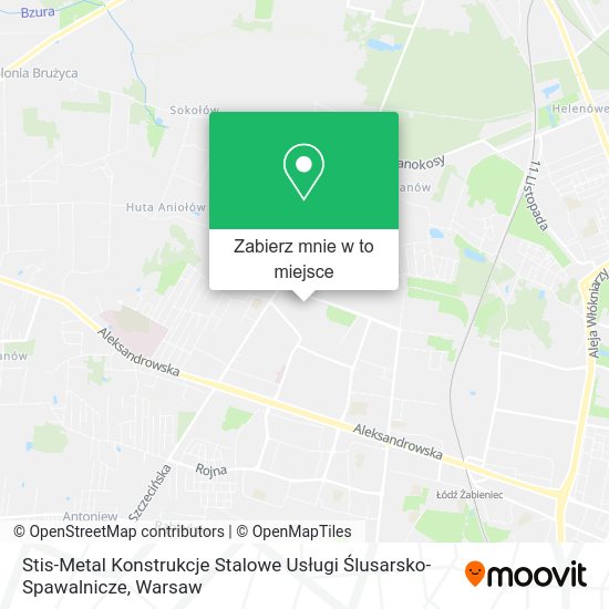 Mapa Stis-Metal Konstrukcje Stalowe Usługi Ślusarsko-Spawalnicze