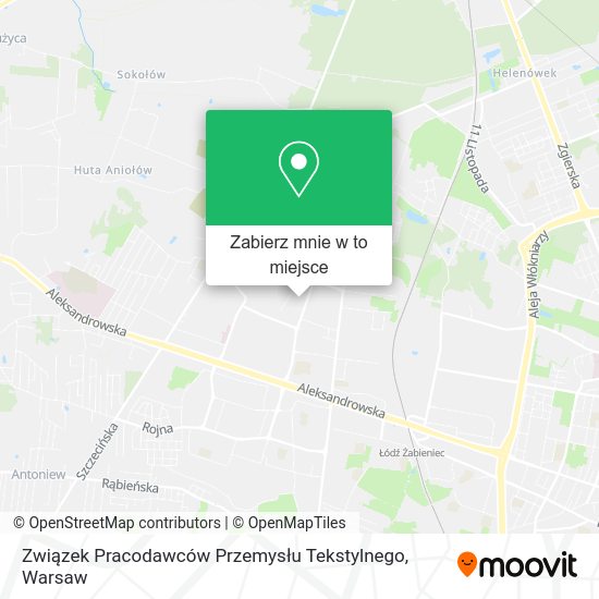 Mapa Związek Pracodawców Przemysłu Tekstylnego