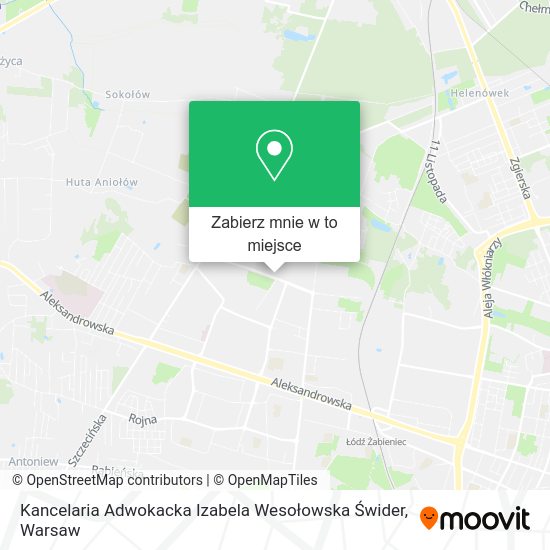 Mapa Kancelaria Adwokacka Izabela Wesołowska Świder