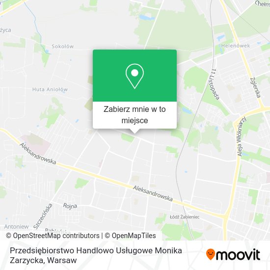 Mapa Przedsiębiorstwo Handlowo Usługowe Monika Zarzycka