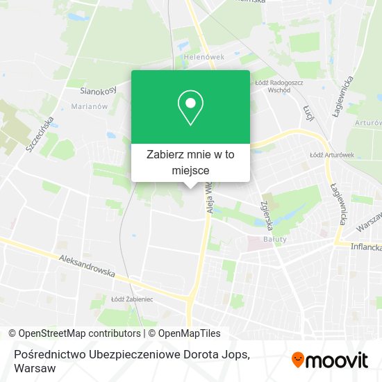 Mapa Pośrednictwo Ubezpieczeniowe Dorota Jops