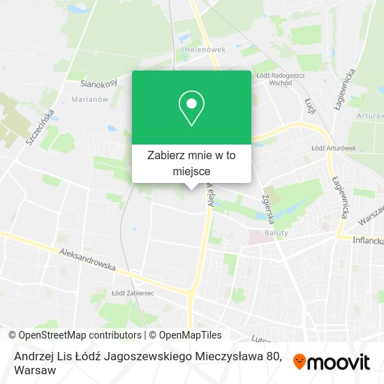 Mapa Andrzej Lis Łódź Jagoszewskiego Mieczysława 80