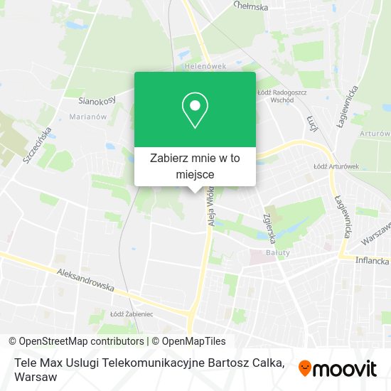 Mapa Tele Max Uslugi Telekomunikacyjne Bartosz Calka