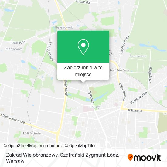 Mapa Zakład Wielobranżowy. Szafrański Zygmunt Łódź