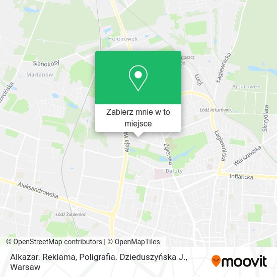 Mapa Alkazar. Reklama, Poligrafia. Dzieduszyńska J.