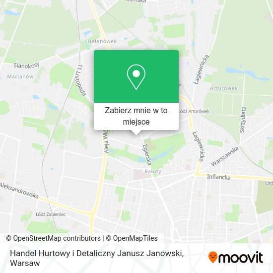 Mapa Handel Hurtowy i Detaliczny Janusz Janowski