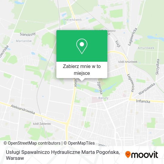 Mapa Usługi Spawalniczo Hydrauliczne Marta Pogońska