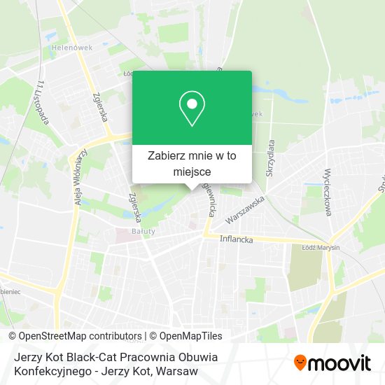 Mapa Jerzy Kot Black-Cat Pracownia Obuwia Konfekcyjnego - Jerzy Kot