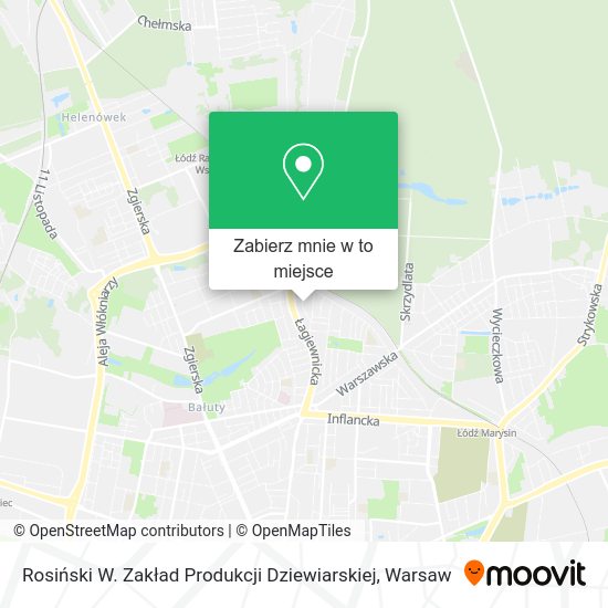 Mapa Rosiński W. Zakład Produkcji Dziewiarskiej