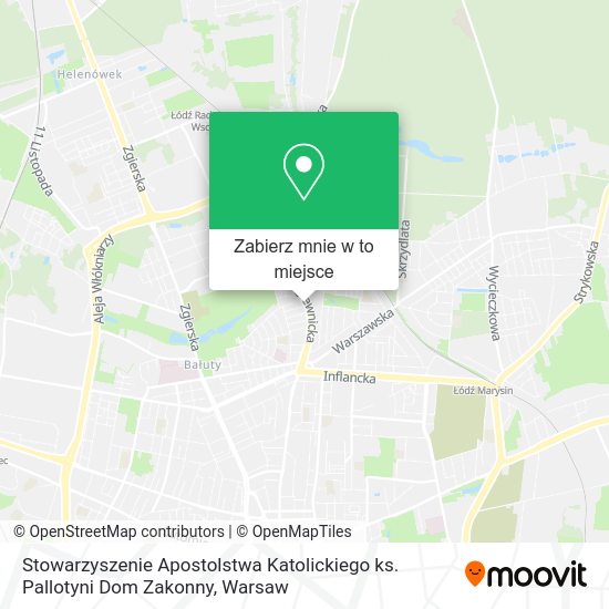 Mapa Stowarzyszenie Apostolstwa Katolickiego ks. Pallotyni Dom Zakonny