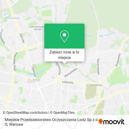 Mapa Miejskie Przedsiebiorstwo Oczyszczania Lodz Sp z o O