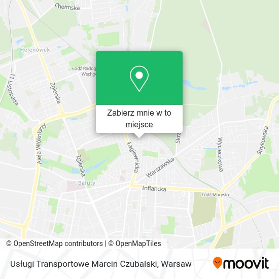 Mapa Usługi Transportowe Marcin Czubalski