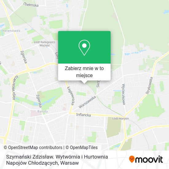 Mapa Szymański Zdzisław. Wytwórnia i Hurtownia Napojów Chłodzących