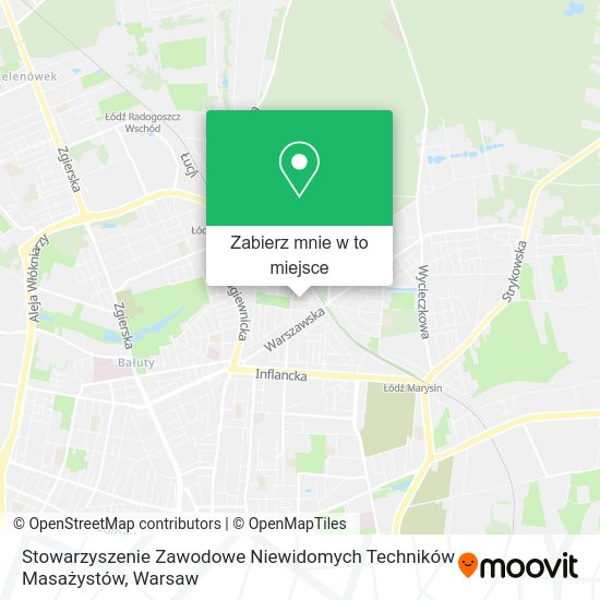 Mapa Stowarzyszenie Zawodowe Niewidomych Techników Masażystów