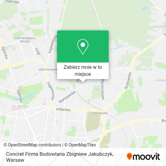 Mapa Concret Firma Budowlana Zbigniew Jakubczyk