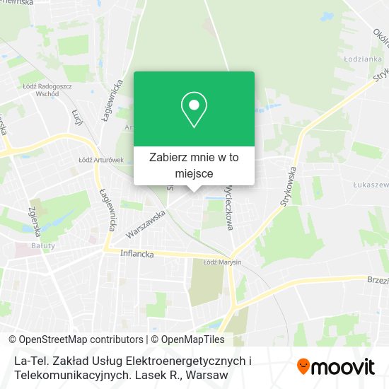 Mapa La-Tel. Zakład Usług Elektroenergetycznych i Telekomunikacyjnych. Lasek R.