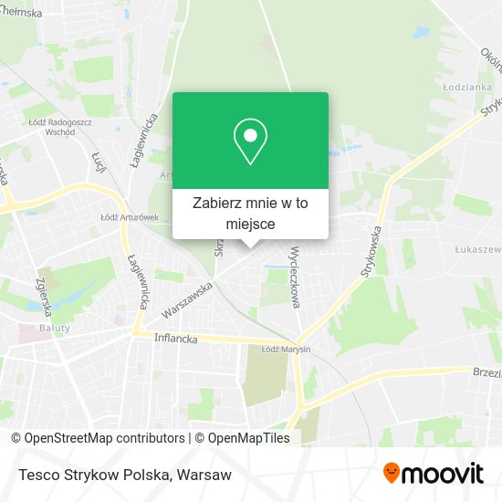 Mapa Tesco Strykow Polska