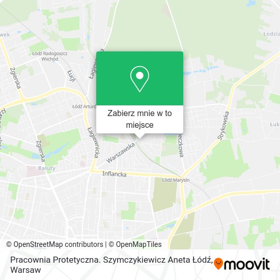 Mapa Pracownia Protetyczna. Szymczykiewicz Aneta Łódź