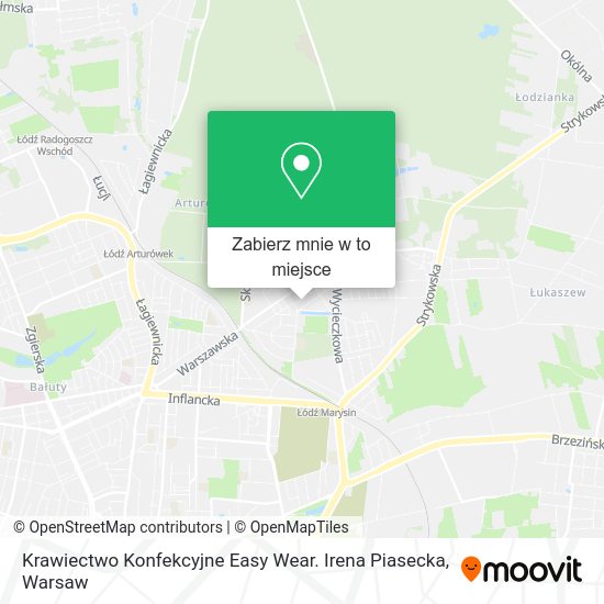 Mapa Krawiectwo Konfekcyjne Easy Wear. Irena Piasecka