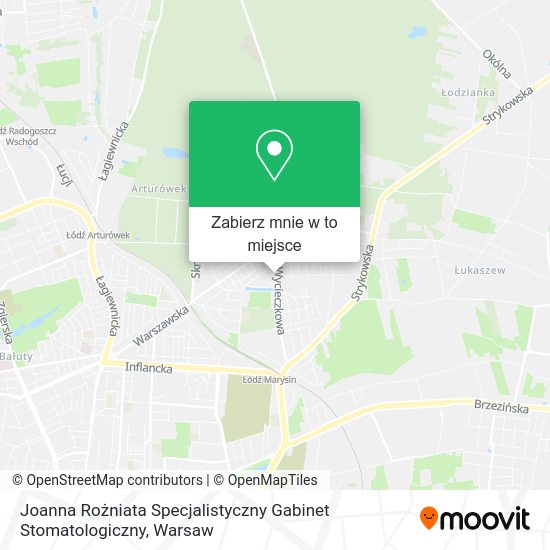 Mapa Joanna Rożniata Specjalistyczny Gabinet Stomatologiczny