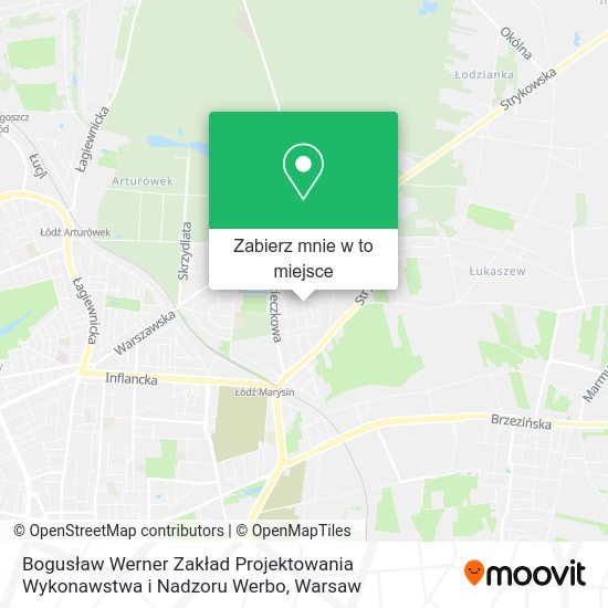 Mapa Bogusław Werner Zakład Projektowania Wykonawstwa i Nadzoru Werbo