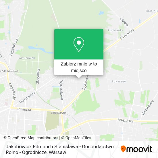 Mapa Jakubowicz Edmund i Stanisława - Gospodarstwo Rolno - Ogrodnicze