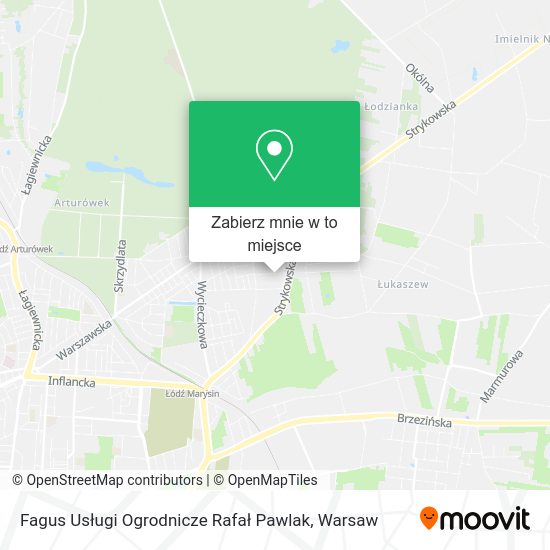 Mapa Fagus Usługi Ogrodnicze Rafał Pawlak