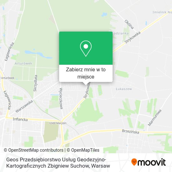 Mapa Geos Przedsiębiorstwo Usług Geodezyjno-Kartograficznych Zbigniew Suchow