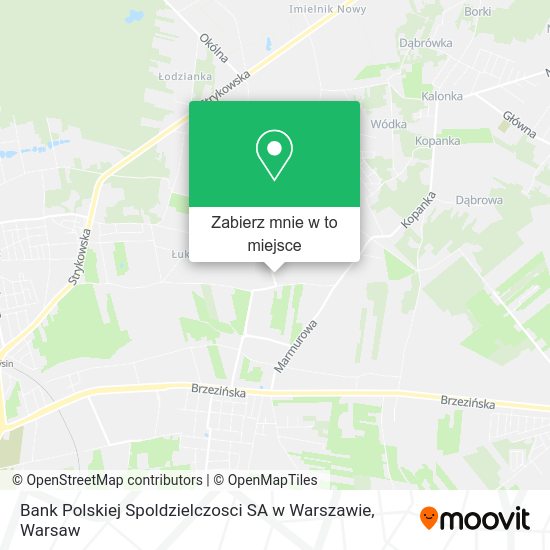 Mapa Bank Polskiej Spoldzielczosci SA w Warszawie