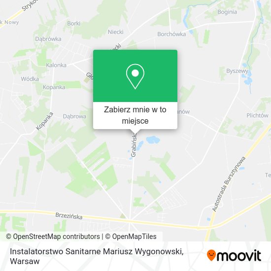 Mapa Instalatorstwo Sanitarne Mariusz Wygonowski