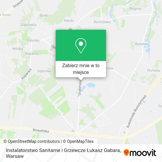 Mapa Instalatorstwo Sanitarne i Grzewcze Łukasz Gabara