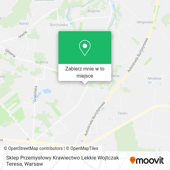 Mapa Sklep Przemysłowy Krawiectwo Lekkie Wojtczak Teresa