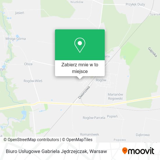 Mapa Biuro Usługowe Gabriela Jędrzejczak