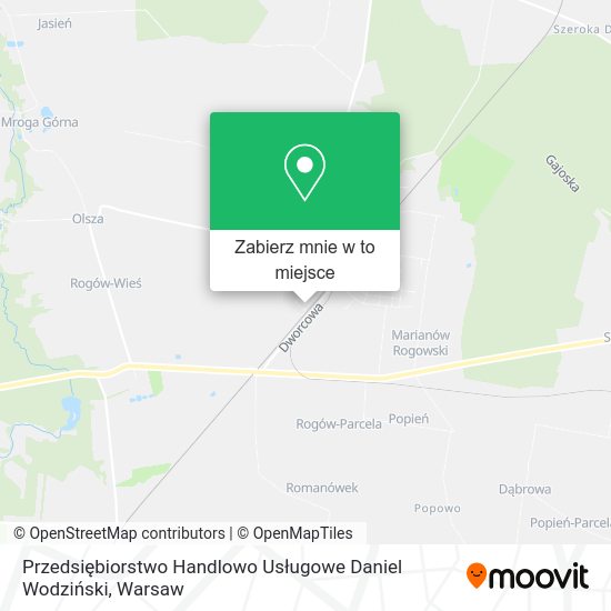 Mapa Przedsiębiorstwo Handlowo Usługowe Daniel Wodziński