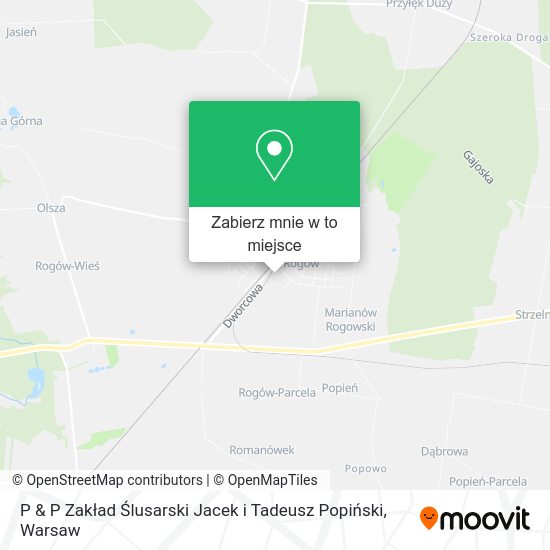 Mapa P & P Zakład Ślusarski Jacek i Tadeusz Popiński