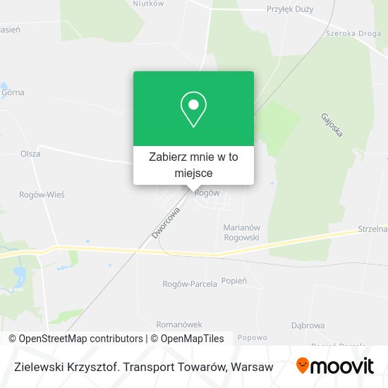 Mapa Zielewski Krzysztof. Transport Towarów