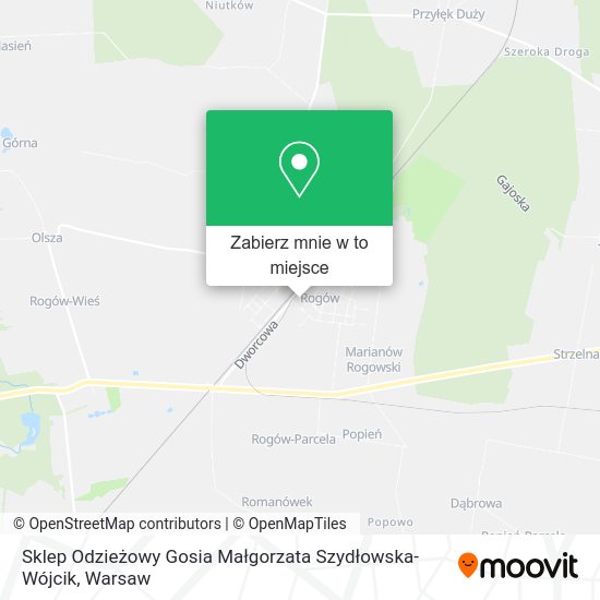 Mapa Sklep Odzieżowy Gosia Małgorzata Szydłowska-Wójcik