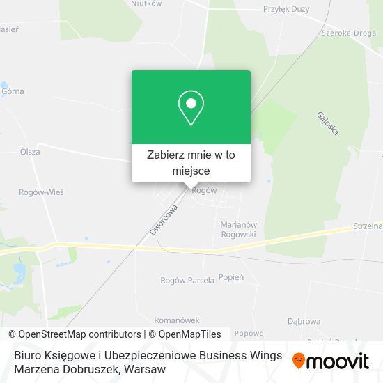 Mapa Biuro Księgowe i Ubezpieczeniowe Business Wings Marzena Dobruszek