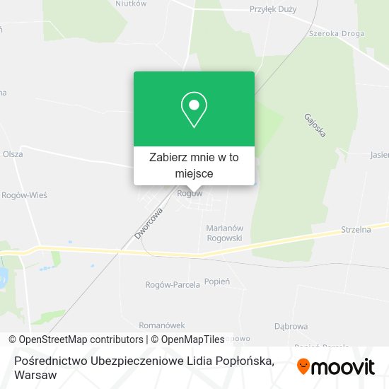 Mapa Pośrednictwo Ubezpieczeniowe Lidia Popłońska