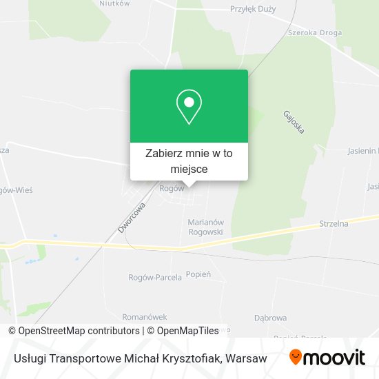 Mapa Usługi Transportowe Michał Krysztofiak